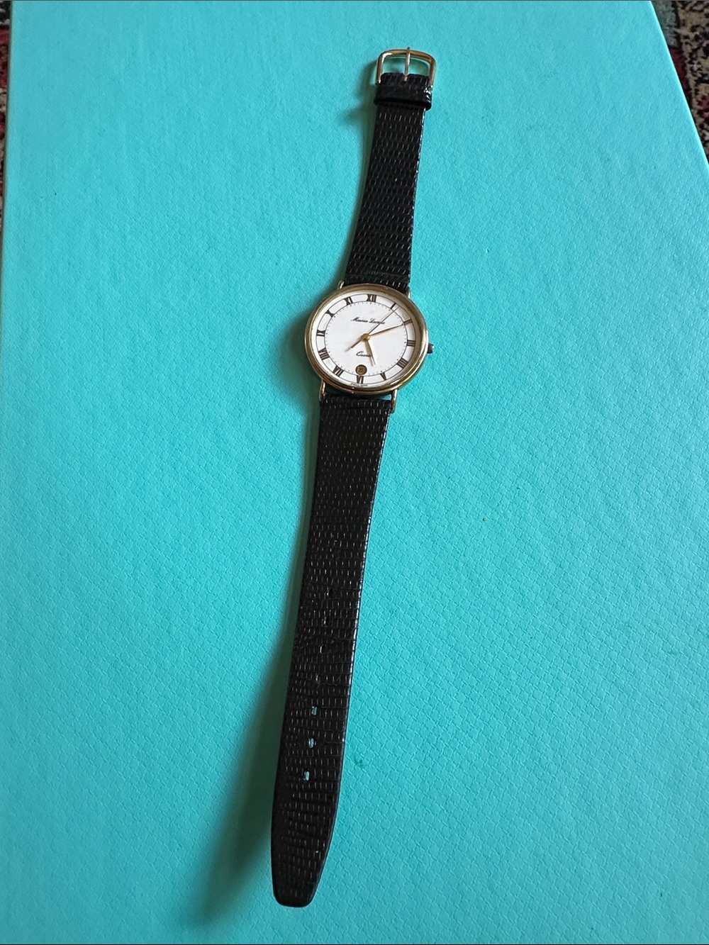 Vintage Maurice Lacroix Les Classic Swiss Made Lizard Band Watch Not Working